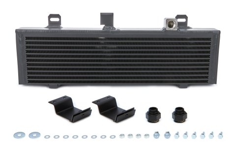 Fluid Cooler - 21 x 8 x 4 in - Stack Type - OEM Inlet / Outlet - Aluminum - Gray Powder Coat - GM Duramax - GM Fullsize Truck 2015-16 - Each
