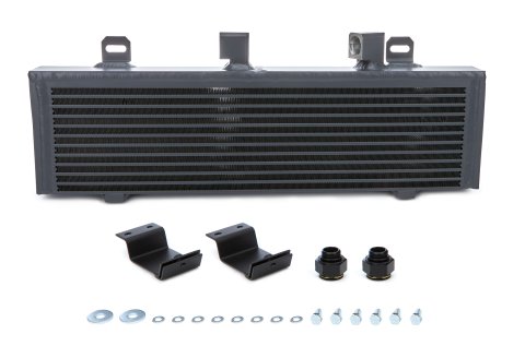 Fluid Cooler - 21 x 8 x 4 in - Stack Type - OEM Inlet / Outlet - Aluminum - Gray Powder Coat - GM Duramax - GM Fullsize Truck 2017-19 - Each