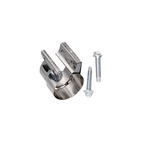 Exhaust Clamp - Band Clamp - 2.75 in Diameter - 3 in Wide Band - Lap Joint - Stainless - Natural - Each