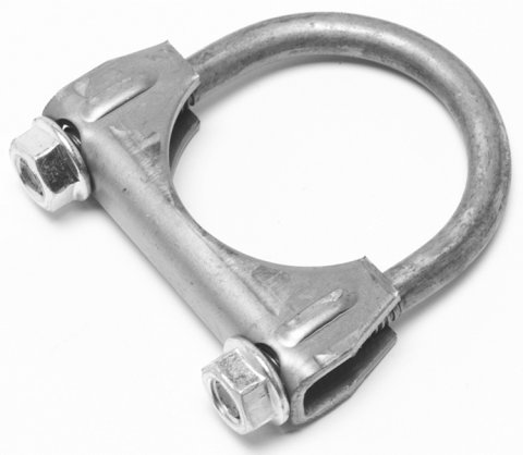 Exhaust Clamp - U-Clamp - 1.75 in Diameter - Steel - Natural - Each