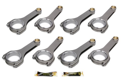 Connecting Rod - Ultra Light Series - H-Beam - 6.000 in Long - Bushed - 7/16 in Cap Screws - ARP2000 Bolt - Forged - Steel - Small Block Chevy - Set o