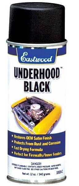 Paint - Underhood Black - Acrylic Lacquer - Semi Gloss Black - 11 oz Aerosol - Each