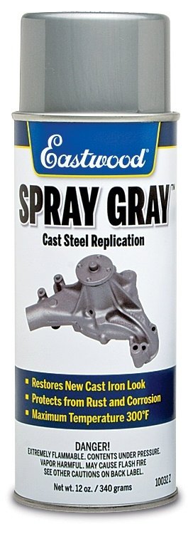 Paint - Spray Gray - Acrylic Lacquer - Cast Iron Gray - 12 oz Aerosol - Each
