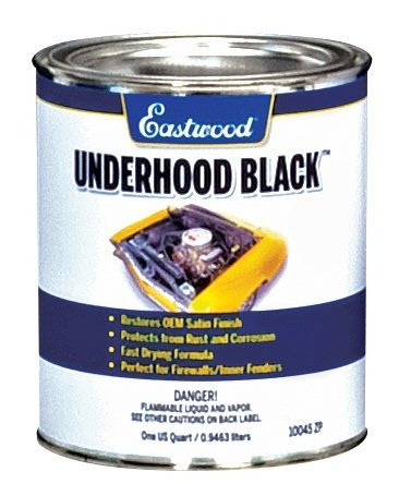Paint - Underhood Black - Acrylic Lacquer - Semi Gloss Black - 1 qt Can - Each