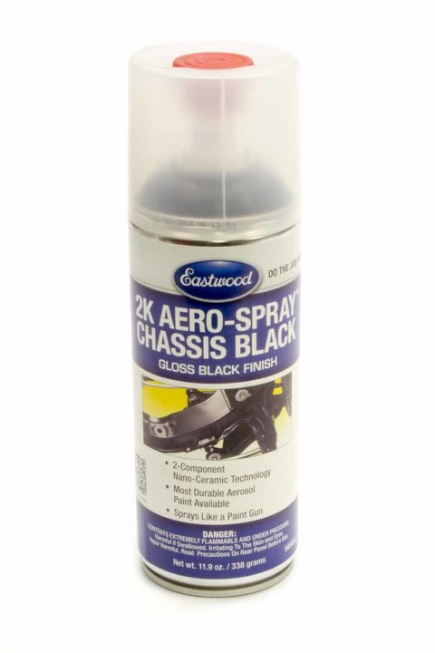 Paint - 2K AeroSpray Chassis - High Temperature - Ceramic Urethane - Gloss Black - 12 oz Aerosol - Each