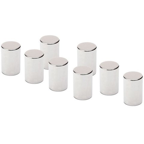 Panel Magnet - 1/2 in Diameter - Welding - Steel - Natural - Set of 8