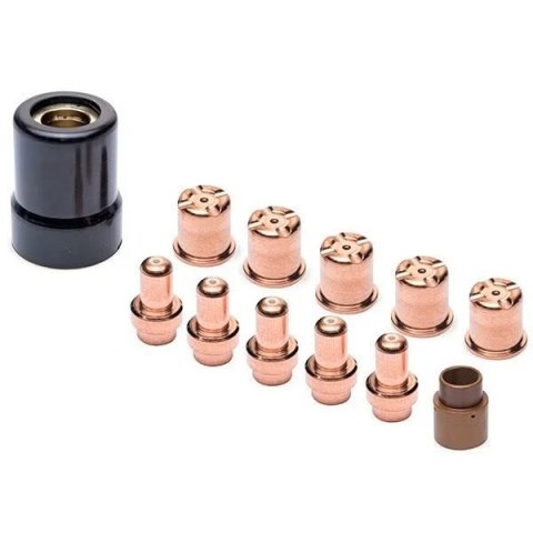 Plasma Cutter Consumable Kit - 1 External Nozzle / 1 Air Diffuser / 5 Electrodes / 5 Nozzles - Eastwood Versa Cut 40 Plasma Cutters - Kit