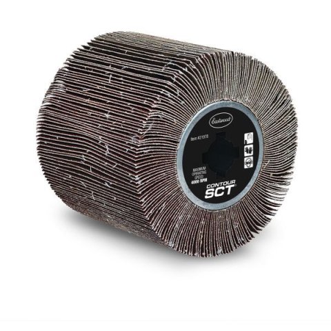 Sanding Drum - Contour SCT - Flap Drum - 4.5 in OD - 3/4 in Keyed Shaft - 120 Grit - Each