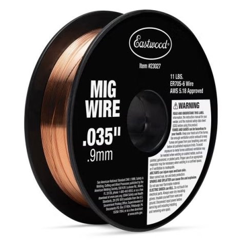 MIG Welding Wire - 0.035 in Solid Core - 8 in Spool - Steel - 11 lb - Each