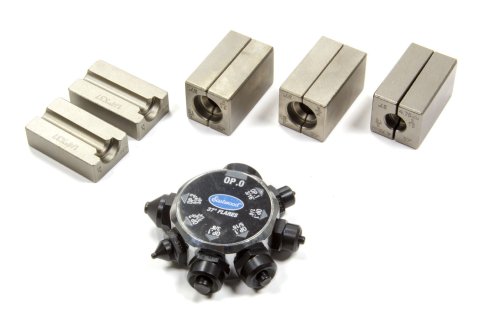 Punch and Flare Tool - 37 Degree Flare - 3/16 to 3/8 in Flare Size - 4 Die Blocks Included - Steel - Black Paint - Kit
