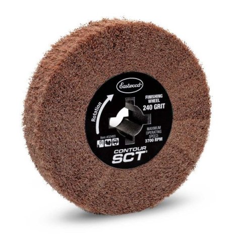 Sanding Wheel - Contour SCT - 4.5 in OD - 3/4 in Keyed Shaft - 240 Grit - Each