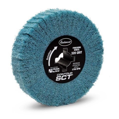 Sanding Wheel - Contour SCT - 4.5 in OD - 3/4 in Keyed Shaft - 320 Grit - Each