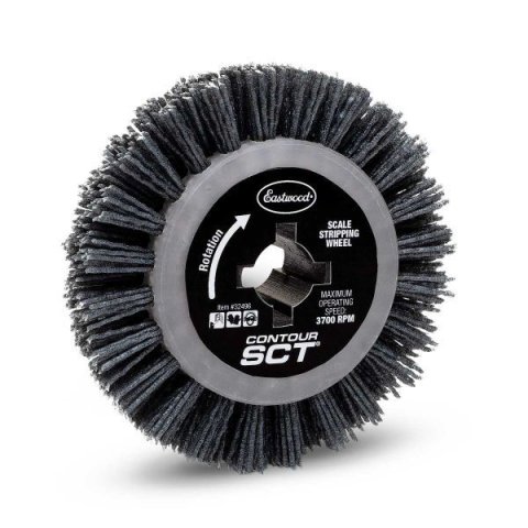 Sanding Wheel - Contour SCT - 4.5 in OD - 3/4 in Keyed Shaft - Nylon Bristle Brush - Each