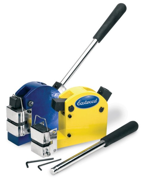 Metal Shrinker and Stretcher Combo - Vice / Bench Mount - 45:1 Leverage - 18 Gauge Maximum - Blue / Yellow - Kit