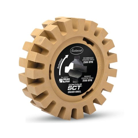 Sanding Wheel - Contour SCT - Eraser Wheel - 4.5 in OD - 3/4 in Keyed Shaft - Each
