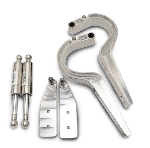 Trunk Hinges - Polished Gas Struts - Aluminum - Machined - GM B-Body 1963-64 - Pair