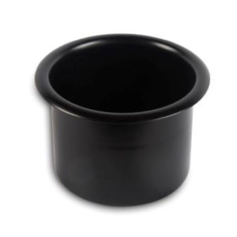 Cup Holder - Insert - Single Cup - Aluminum - Black Powder Coat - Each