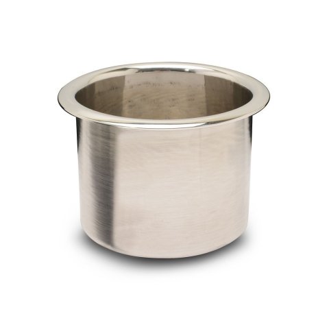 Cup Holder - Insert - Single Cup - Aluminum - Polished - Large - Each