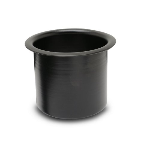 Cup Holder - Insert - Single Cup - Aluminum - Matte Black Powder Coat - Medium - Each