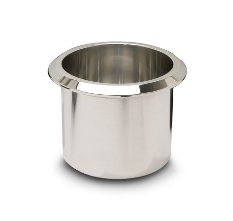 Cup Holder - Insert - Single Cup - Aluminum - Polished - Medium - Each