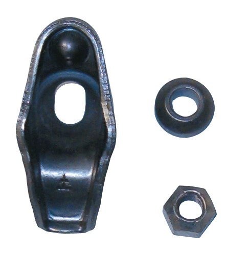 Rocker Arm - 3/8 in Stud Mount - 1.50 Ratio - OEM / Long Slot - Ball / Nut Included - Steel - Small Block Chevy - Each