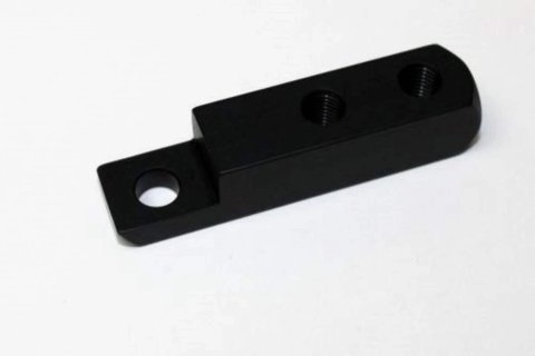 Throttle Cable Bracket - Carb Mount - Aluminum - Black Anodized - Enderle - Each