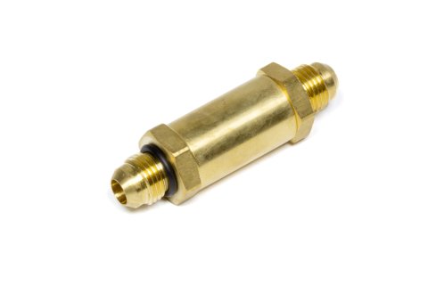 Check Valve - 6 AN Male Inlet - 6 AN Male Outlet - Brass - Natural - Each