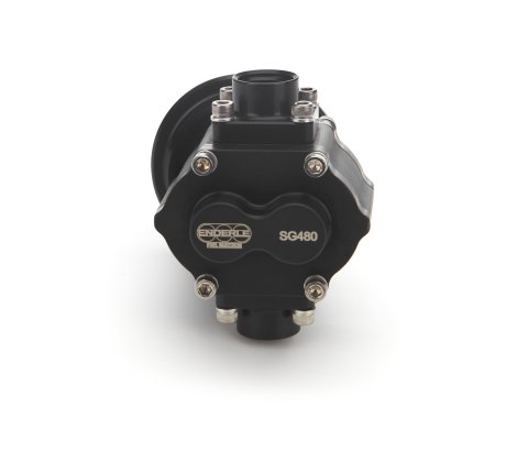 Fuel Pump - Hex Driven - 4 gph - Inline - 8 AN Female Inlet - 8 AN Female Outlet - Aluminum - Black Paint - Methanol - Each