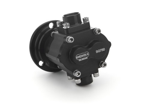 Fuel Pump - Hex Driven - 7 gph - Inline - 8 AN Female Inlet - 8 AN Female Outlet - Aluminum - Black Paint - Methanol - Each