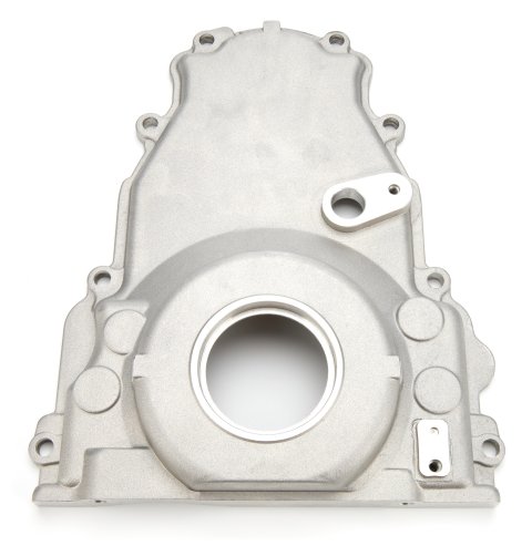 Timing Cover - 1-Piece - Cam Sensor - Aluminum - Natural - GM LS-Series - Each