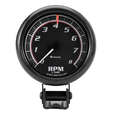 Tachometer - 6000 Series - 8000 RPM - Electric - Analog - 2-1/2 in Diameter - Pedestal Mount - Black Face - Each
