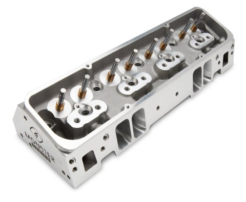 Cylinder Head - Monster Series - Bare - 2.080 in / 1.600 in Valves - 223 cc Intake - 70 cc Chamber - Angle Plug - Aluminum - Small Block Chevy - Each