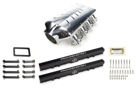 Intake Manifold - LowPro - Fuel Rails Included - Rectangle Port - Aluminum - Machined - LS3 - GM LS-Series - Kit
