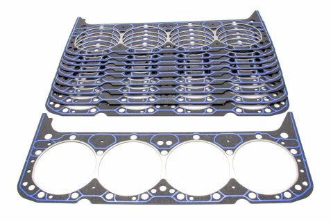 Cylinder Head Gasket - 4.166 in Bore - 0.041 in Compression Thickness - Steel Core Laminate - Small Block Chevy - Set of 10