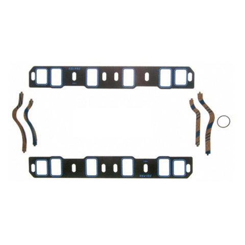 Intake Manifold Gasket - Printoseal - 0.065 in Thick - 1.2 x 2 in Rectangular Port - Steel Core Laminate - Small Block Ford - Kit