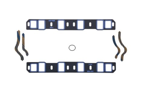 Intake Manifold Gasket - Printoseal - 0.065 in Thick - 1.28 x 2.1 in Rectangular Port - Steel Core Laminate - Small Block Ford - Kit