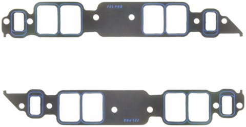 Intake Manifold Gasket - Printoseal - 0.065 in Thick - 1.82 x 2.54 in Rectangular Port - Steel Core Laminate - Big Block Chevy - Pair