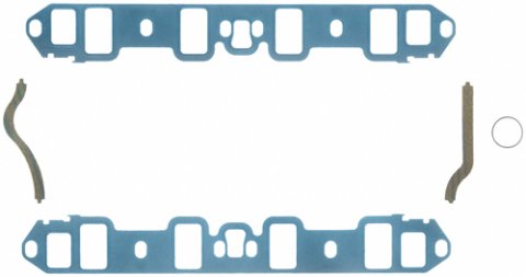 Intake Manifold Gasket - 1.187 x 2.045 in Rectangular Port - Steel Core Laminate - Small Block Ford - Kit