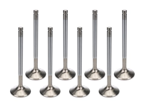 Exhaust Valve - Competition Plus Hollow Stem - 1.600 in Head - 5/16 in Valve Stem - 5.015 in Long - Stainless - GM LS-Series - Set of 8