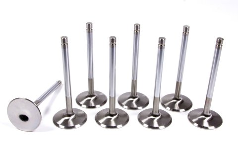 Intake Valve - Competition Plus Hollow Stem - 2.165 in Head - 0.314 in Valve Stem - 4.900 in Long - Stainless - GM LS-Series - Set of 8
