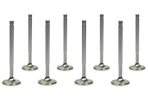 Exhaust Valve - Competition Plus - 1.600 in Head - 5/16 in Valve Stem - 5.060 in Long - Stainless - Small Block Chevy - Set of 8