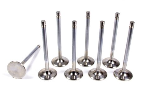 Exhaust Valve - 5000 Series - 1.660 in Head - 11/32 in Valve Stem - 5.110 in Long - Stainless - Pontiac V8 - Set of 8