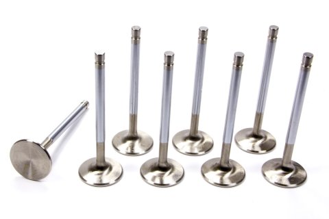 Exhaust Valve - 6000 Series - 1.650 in Head - 11/32 in Valve Stem - 5.060 in Long - Stainless - Ford Cleveland / Modified - Set of 8