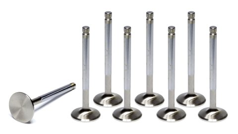 Exhaust Valve - 6000 Series - 1.600 in Head - 3/8 in Valve Stem - 4.970 in Long - Stainless - Small Block Mopar - Set of 8