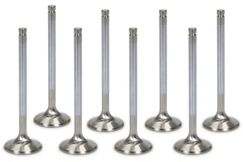 Exhaust Valve - 6000 Series - 1.570 in Head - 0.313 in Stem Diameter - 4.915 in Long - Small Block Chevy - Set of 8