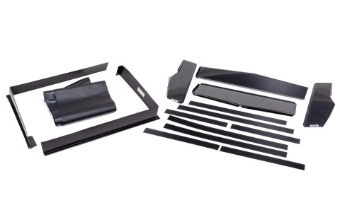 Radiator Duct - Bump n Run - 24.25 x 18.5 in Core Radiators - Plastic - Black - Universal - Kit