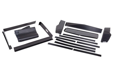 Radiator Duct - Bump n Run - 24.25 x 17.75 in Core Radiators - Plastic - Black - Universal - Kit
