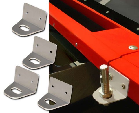 Hood Pin Bracket - Cowl - Aluminum - Universal - Set of 4