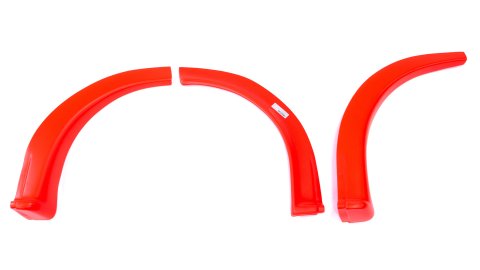 Wheel Flare Kit - Passenger Side - MD3 - Dirt - 3 Piece Kit - Plastic - Fluorescent Red - Kit