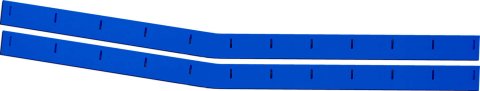 Wear Strip - MD3 - 119 x 3 in - Plastic - Chevron Blue - Chevy Monte Carlo 1988 - Pair